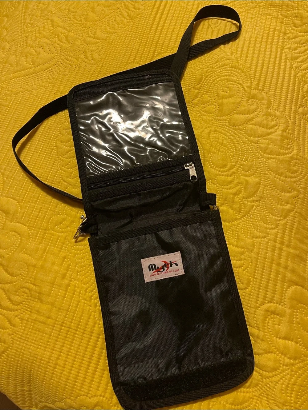Mythwear vintage Black Crossbody Bag with Babbit Embroider